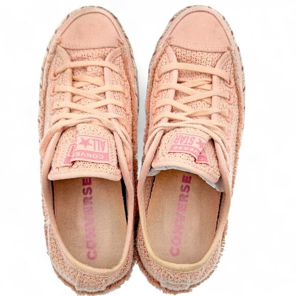 Chuck Taylor Platform Espadrille Shoes Women 5.5 All Star Rose Gold Free People‎ - Picture 9 of 10